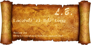 Laczházi Bátony névjegykártya